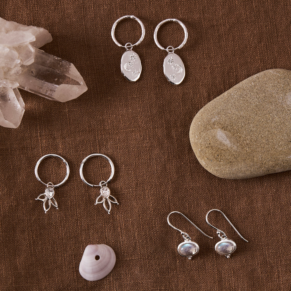Mira Moonstone Earrings