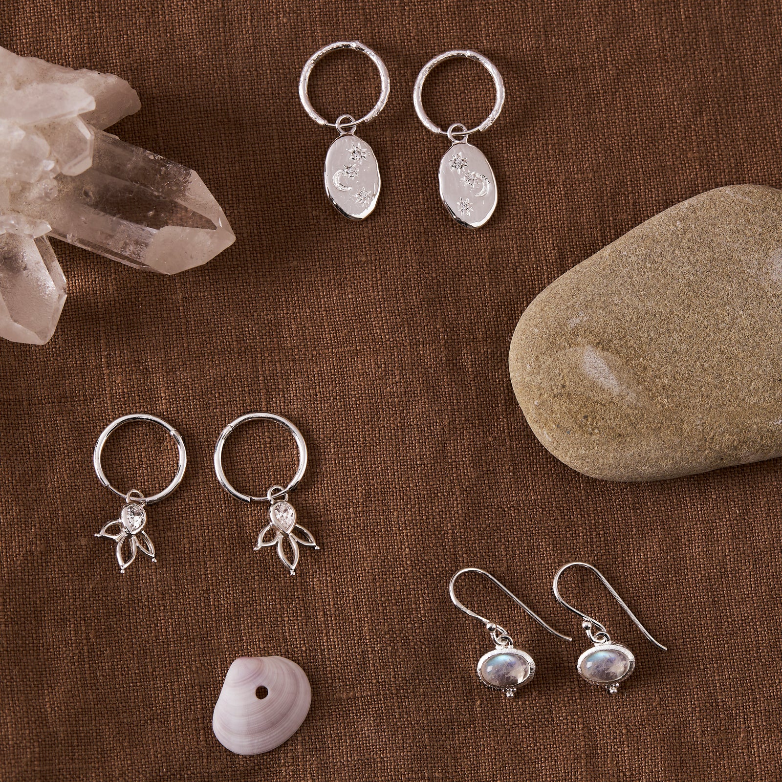 Mira Moonstone Earrings