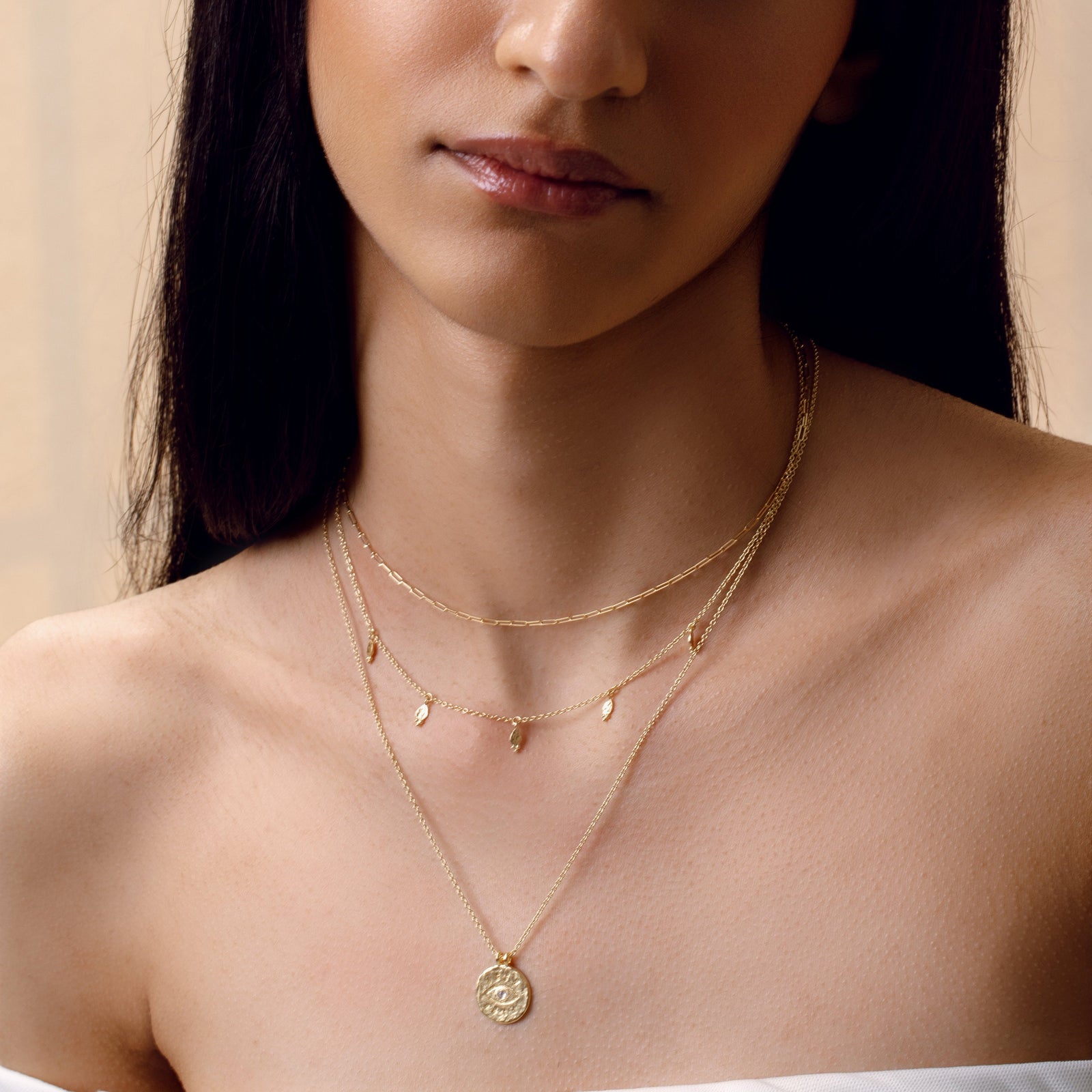 All Seeing Eye Necklace Gold