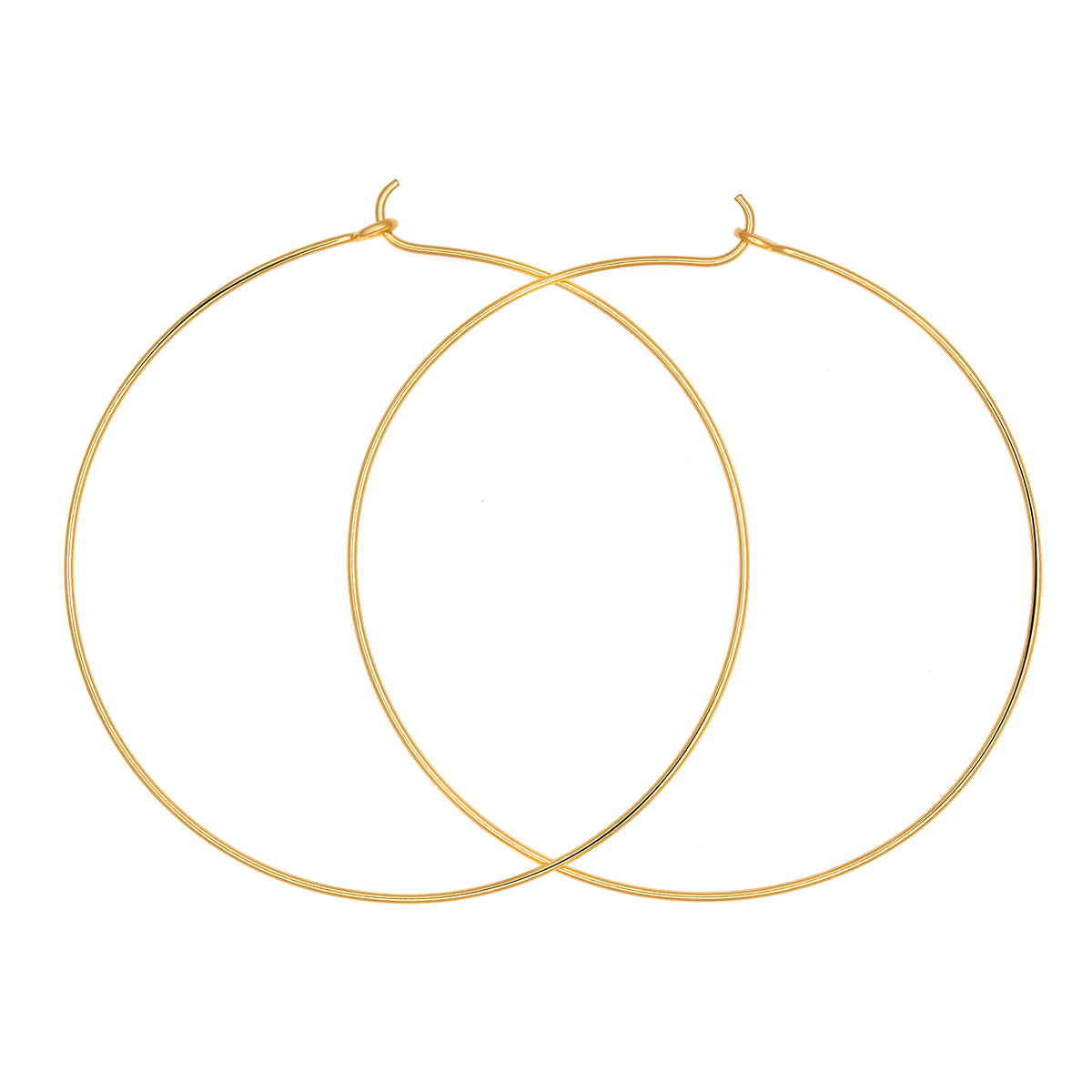 Grande Fine Hoops Gold