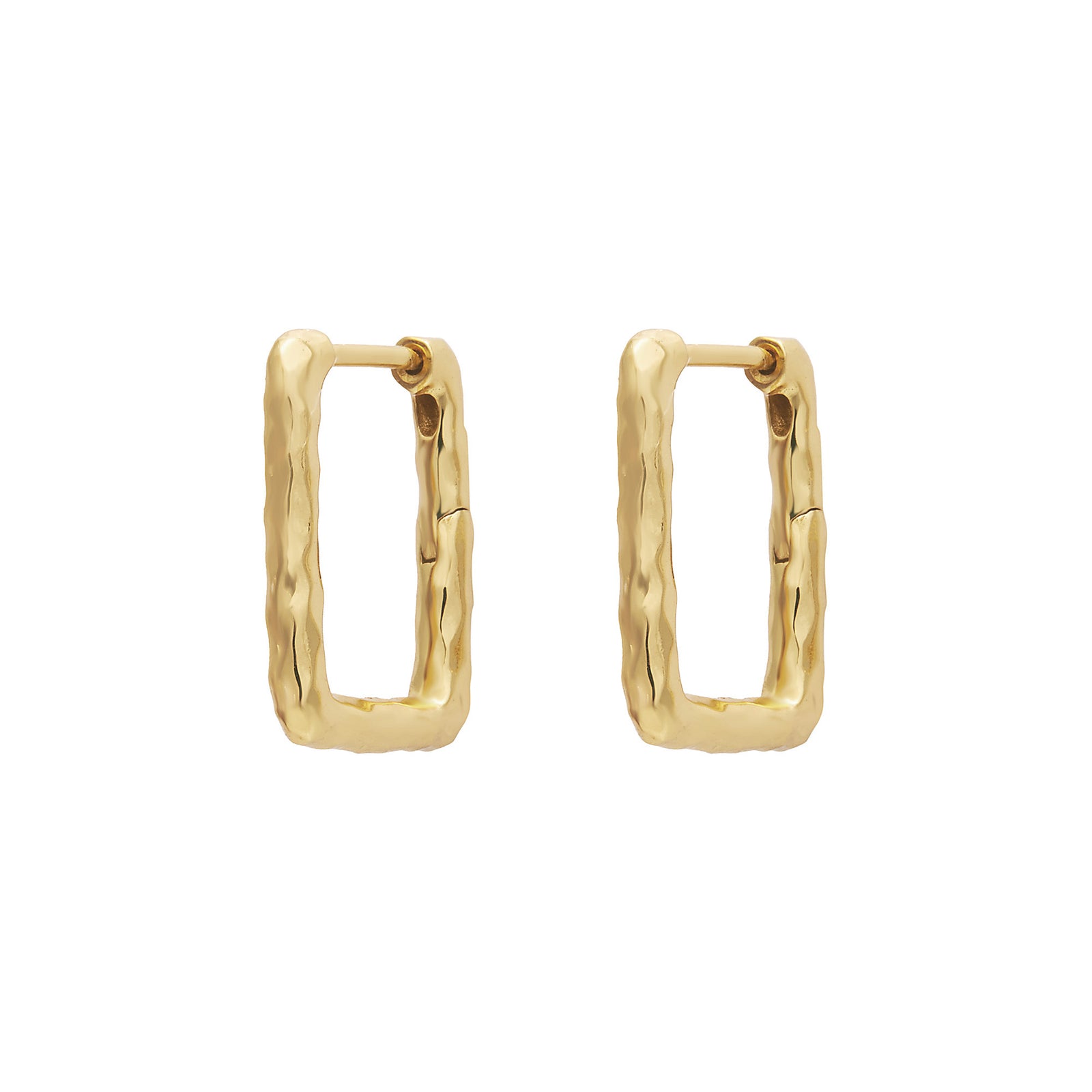 Aeon Textured Huggies 14K Gold