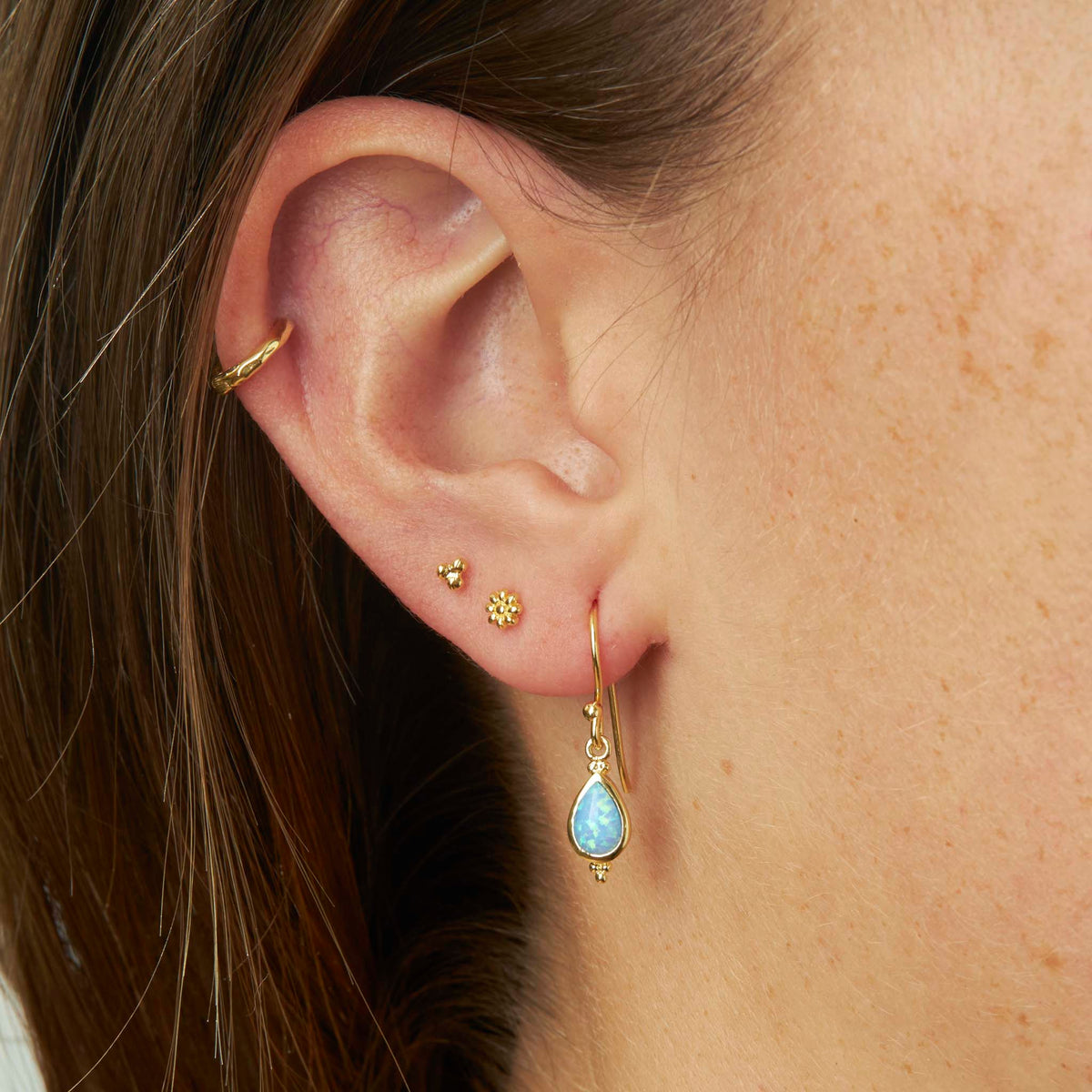 Serein Opal Earrings Gold