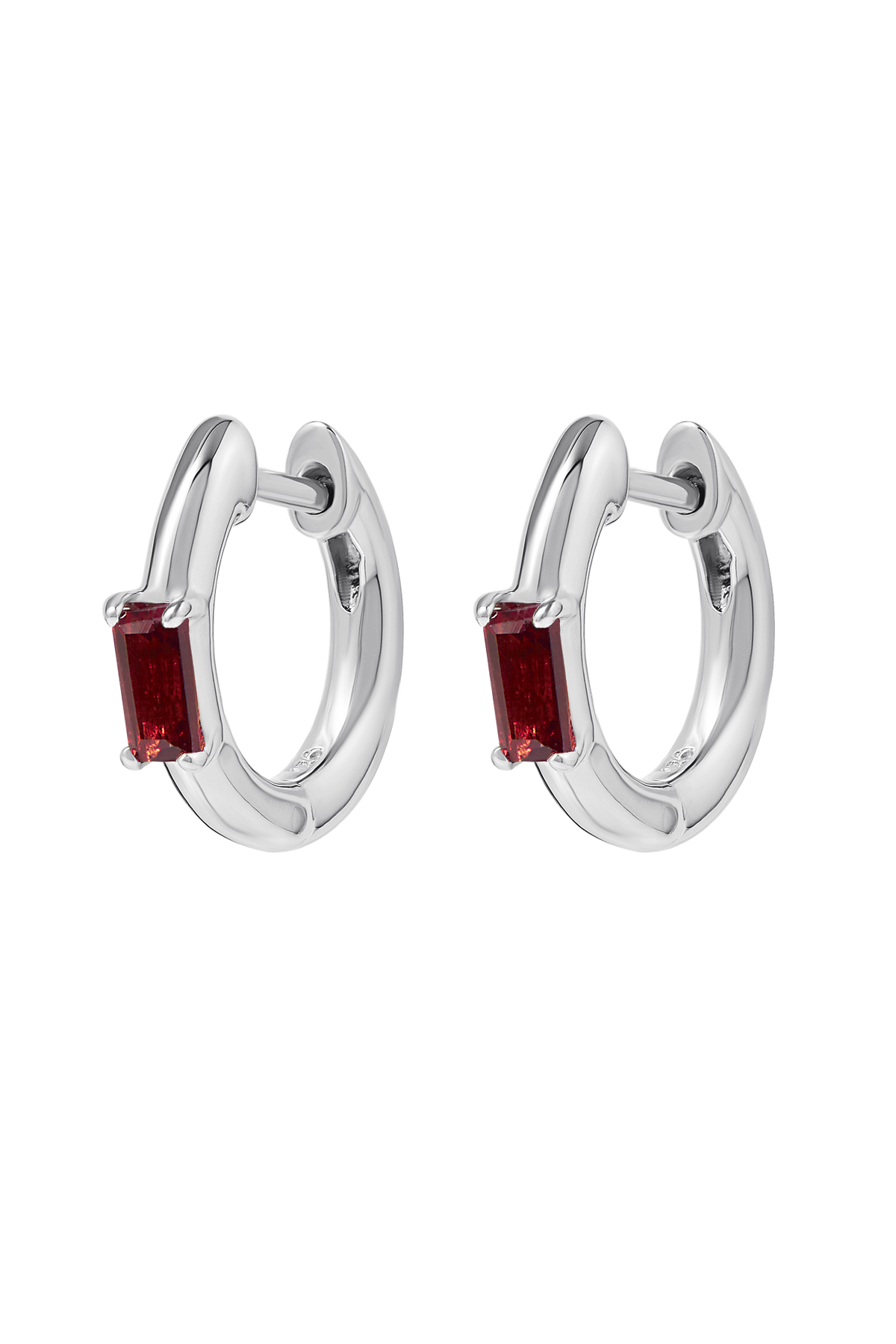 Lumen Baguette Garnet Huggies