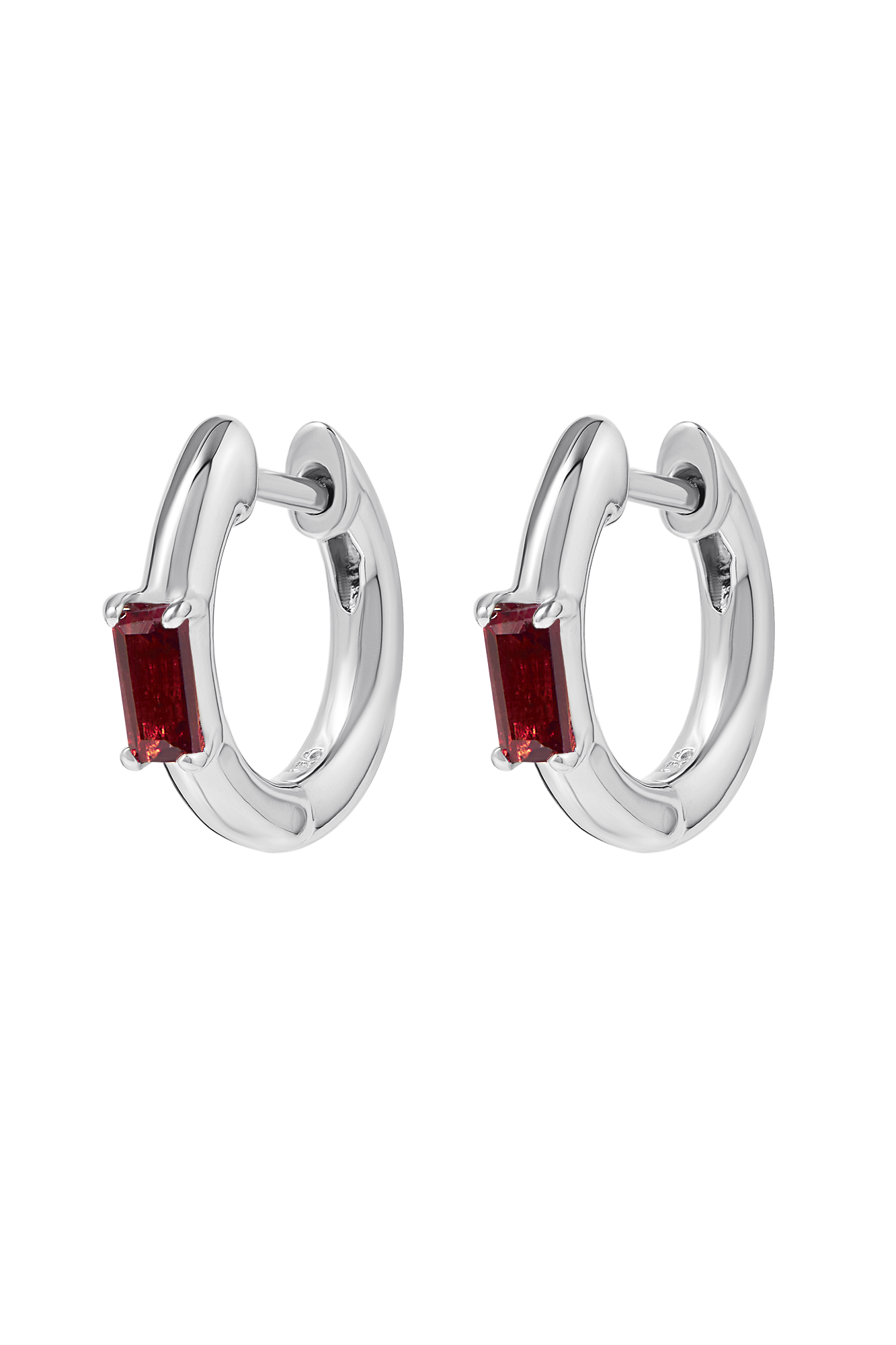 Lumen Baguette Garnet Huggies