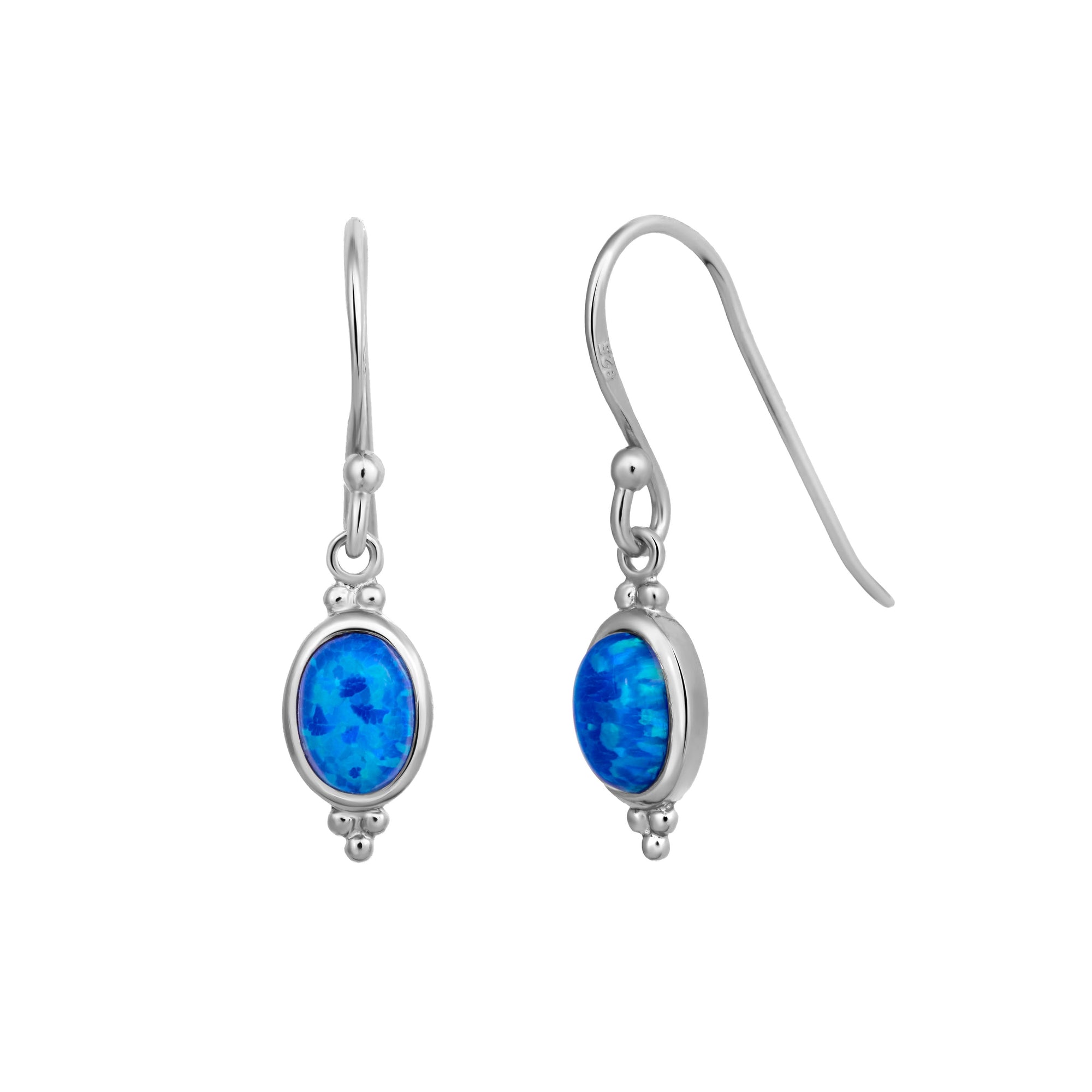 Moon Song Blue Opal Earrings