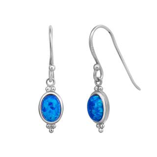 Moon Song Blue Opal Earrings