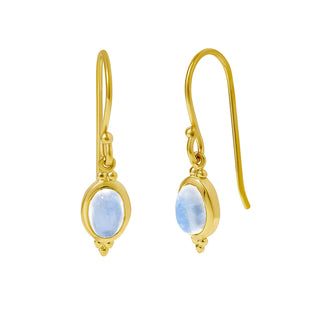 Moon Song Moonstone Earrings Gold