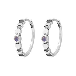 Lunar Phases Moonstone Huggies