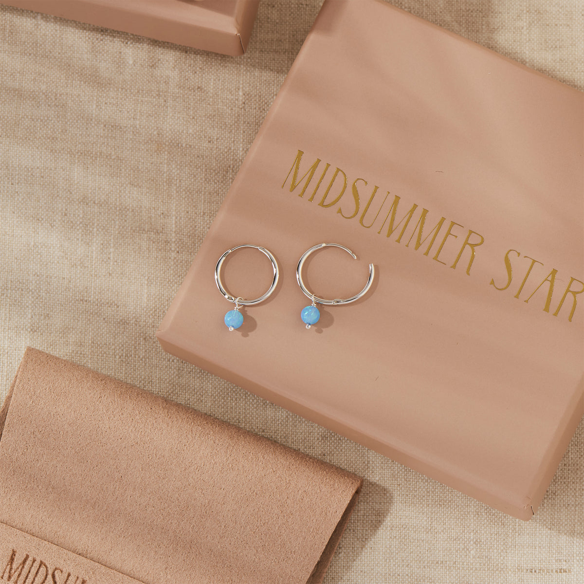 Dainty Azure Opal Huggies