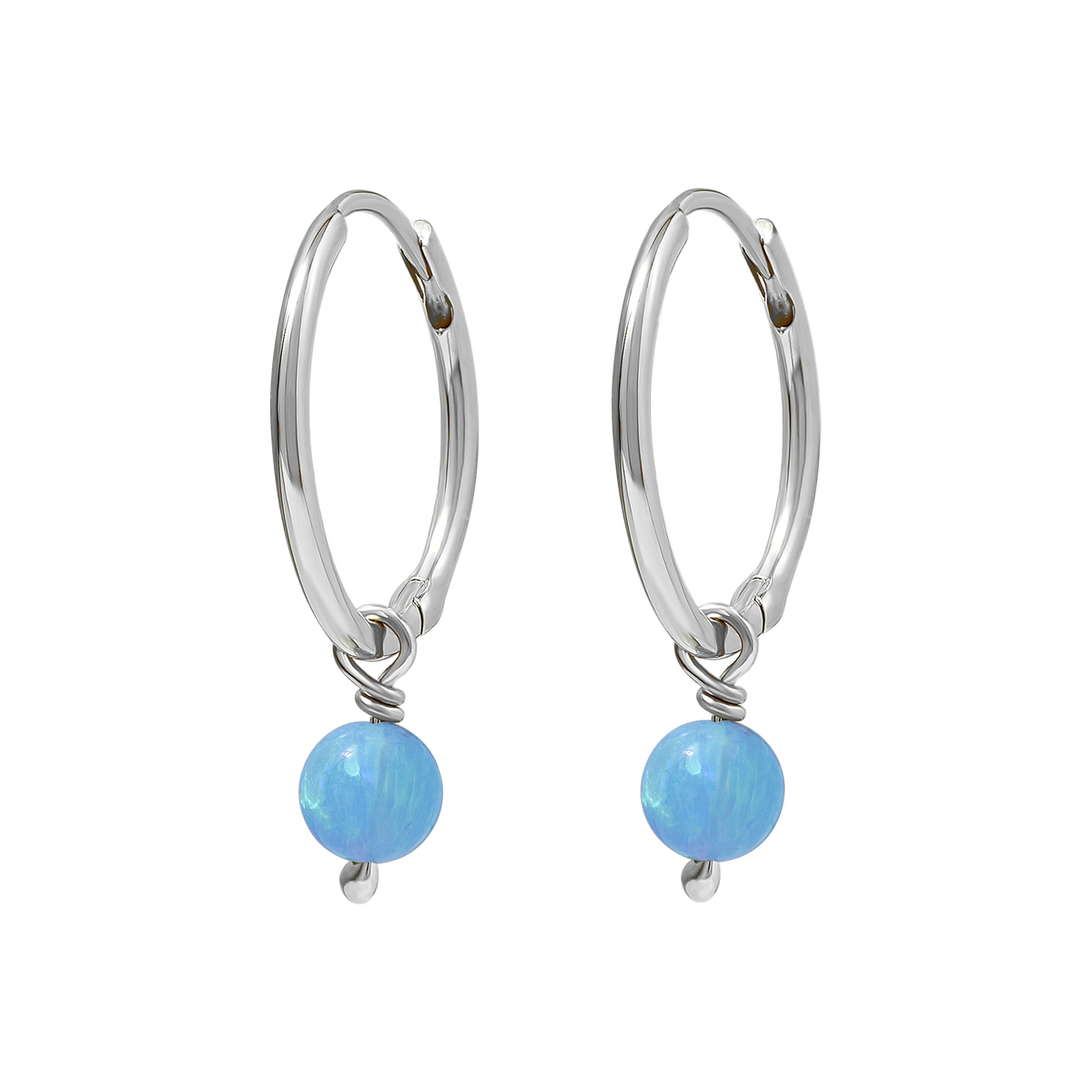 Dainty Azure Opal Huggies