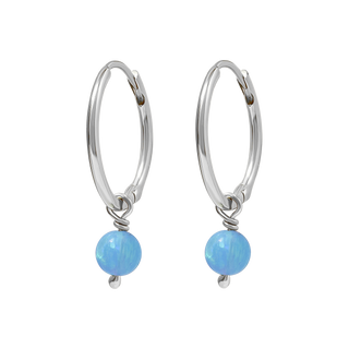Dainty Azure Opal Huggies
