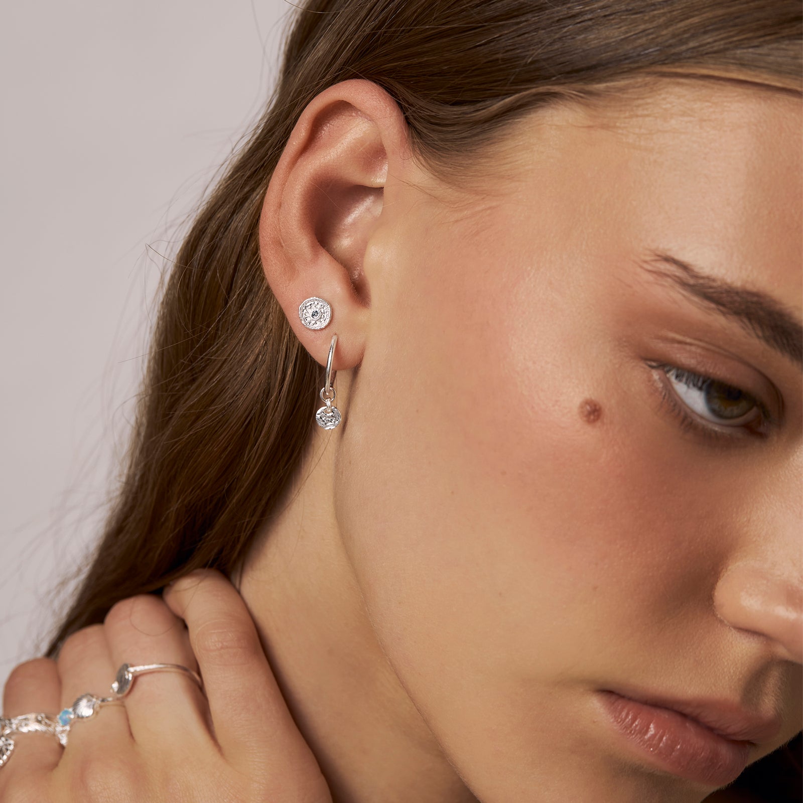 Helios Blue Topaz Studs