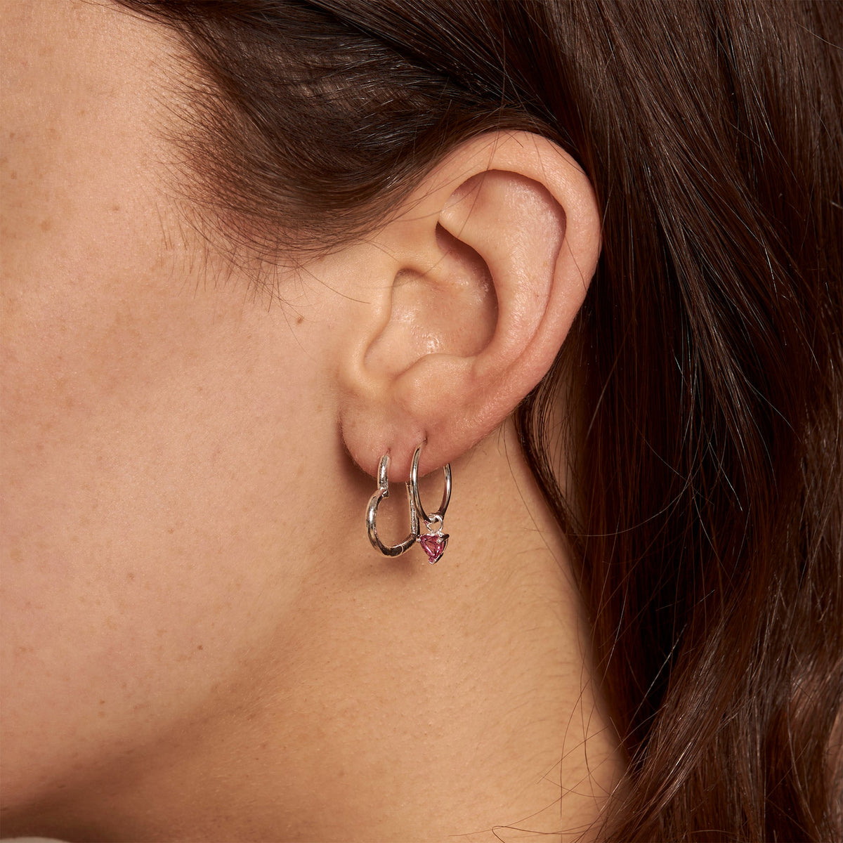 Amore Pink Tourmaline Hoops