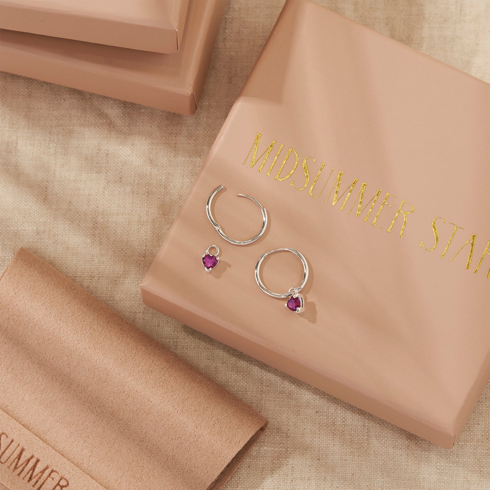 Amore Pink Tourmaline Hoops