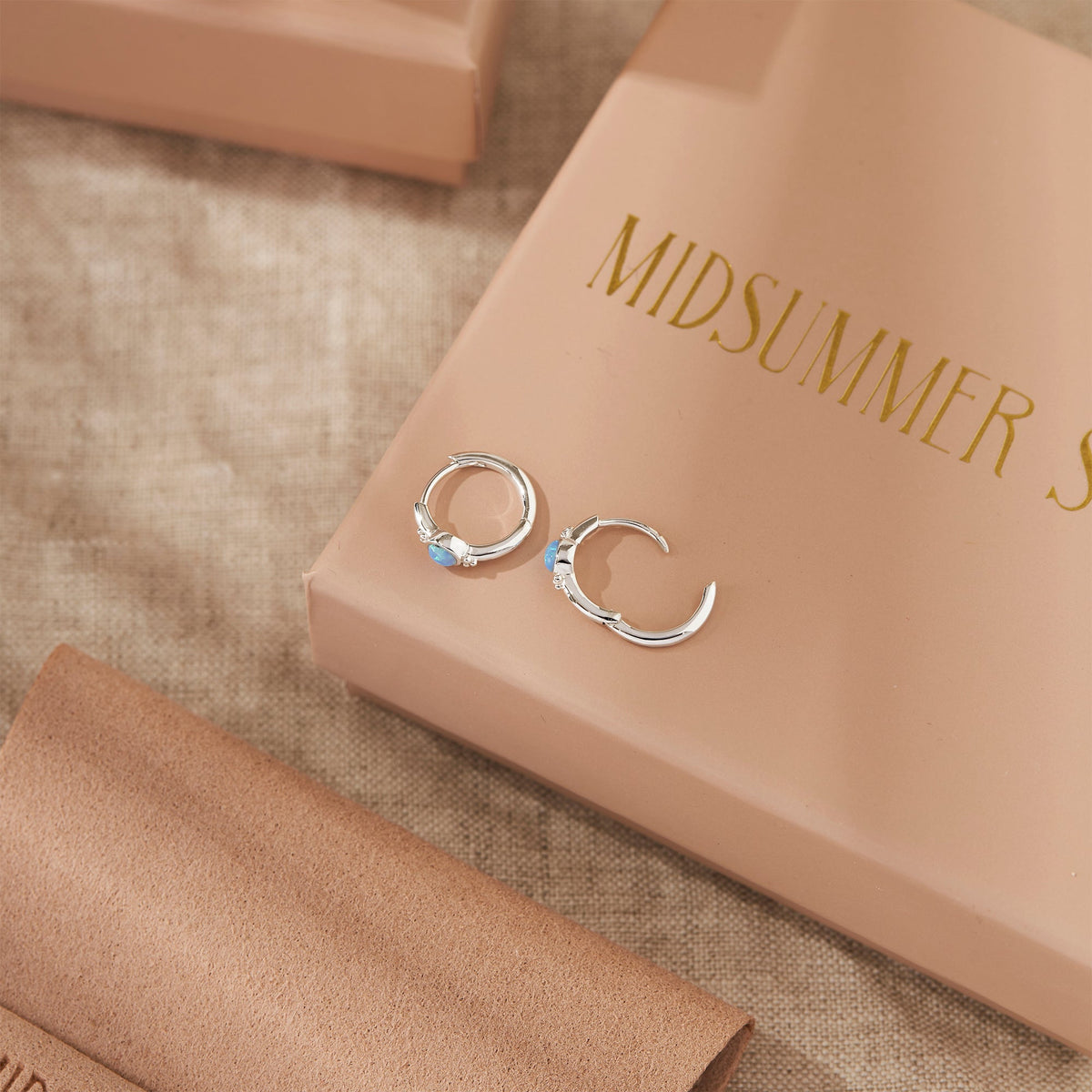 The Visionary Azure Opal Huggies