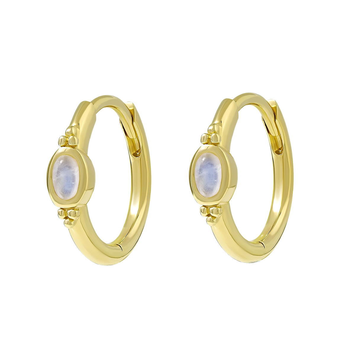 The Visionary Moonstone Huggies Gold
