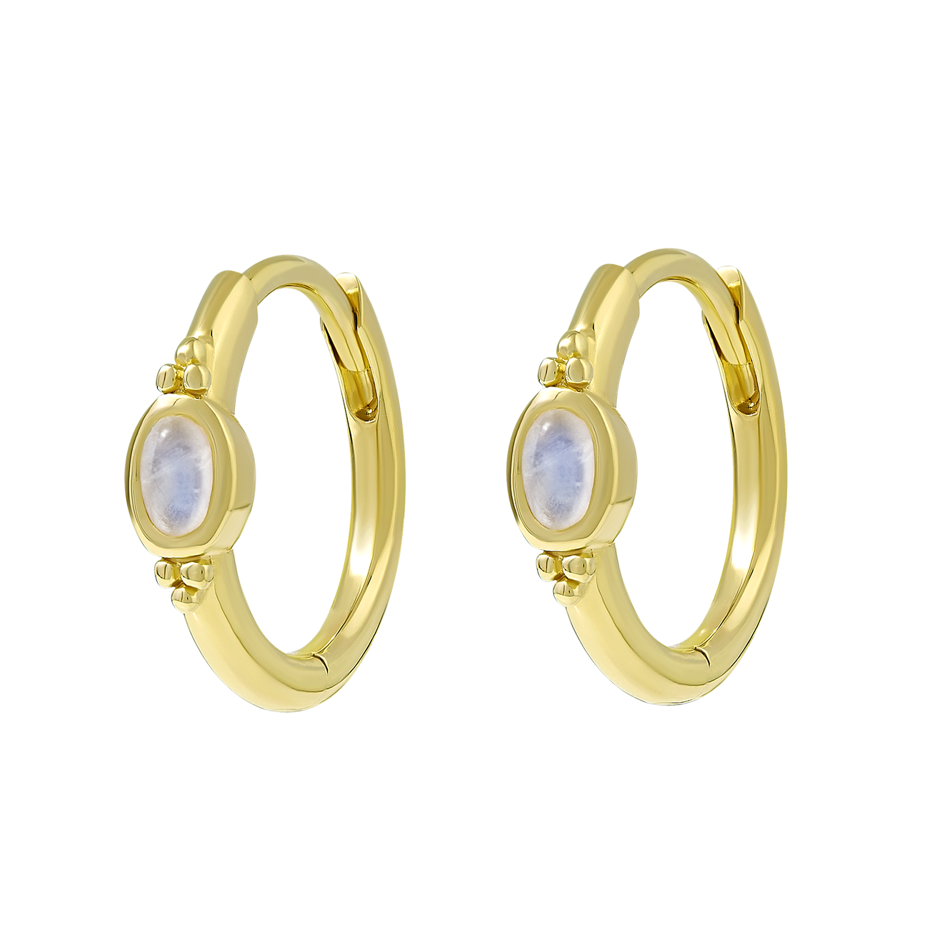 The Visionary Moonstone Huggies Gold