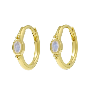 The Visionary Moonstone Huggies Gold