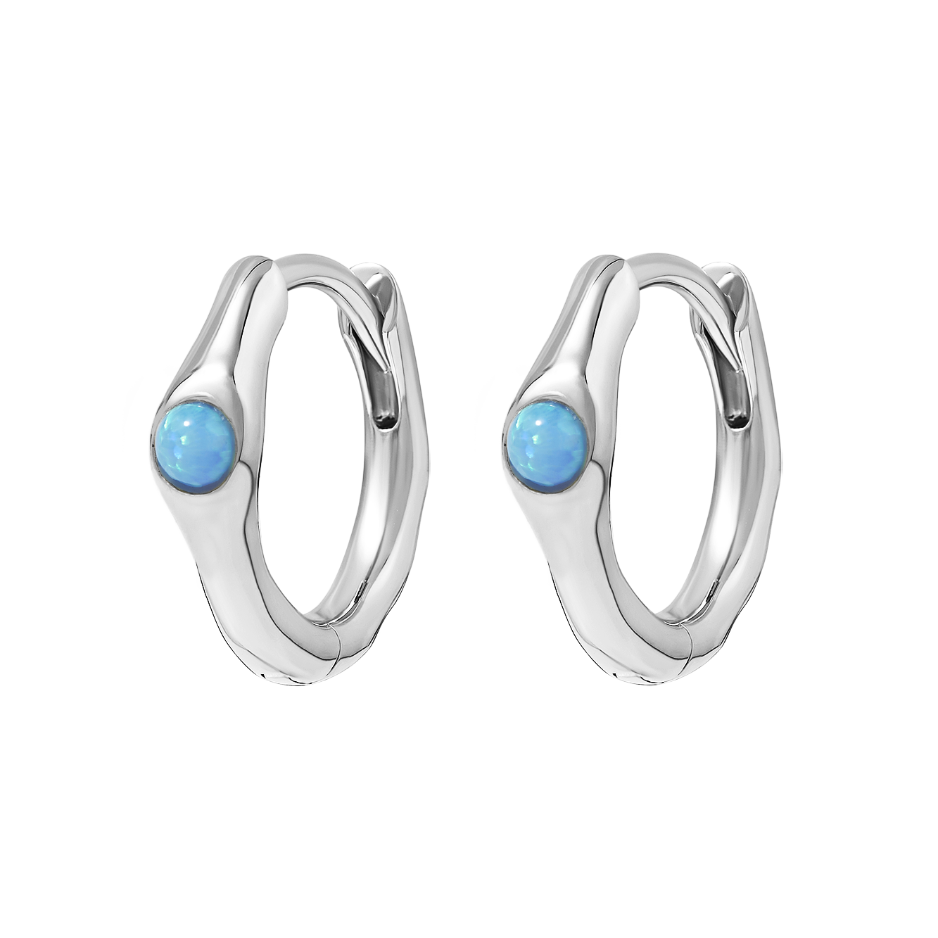 Rippled Light Opaline Huggies