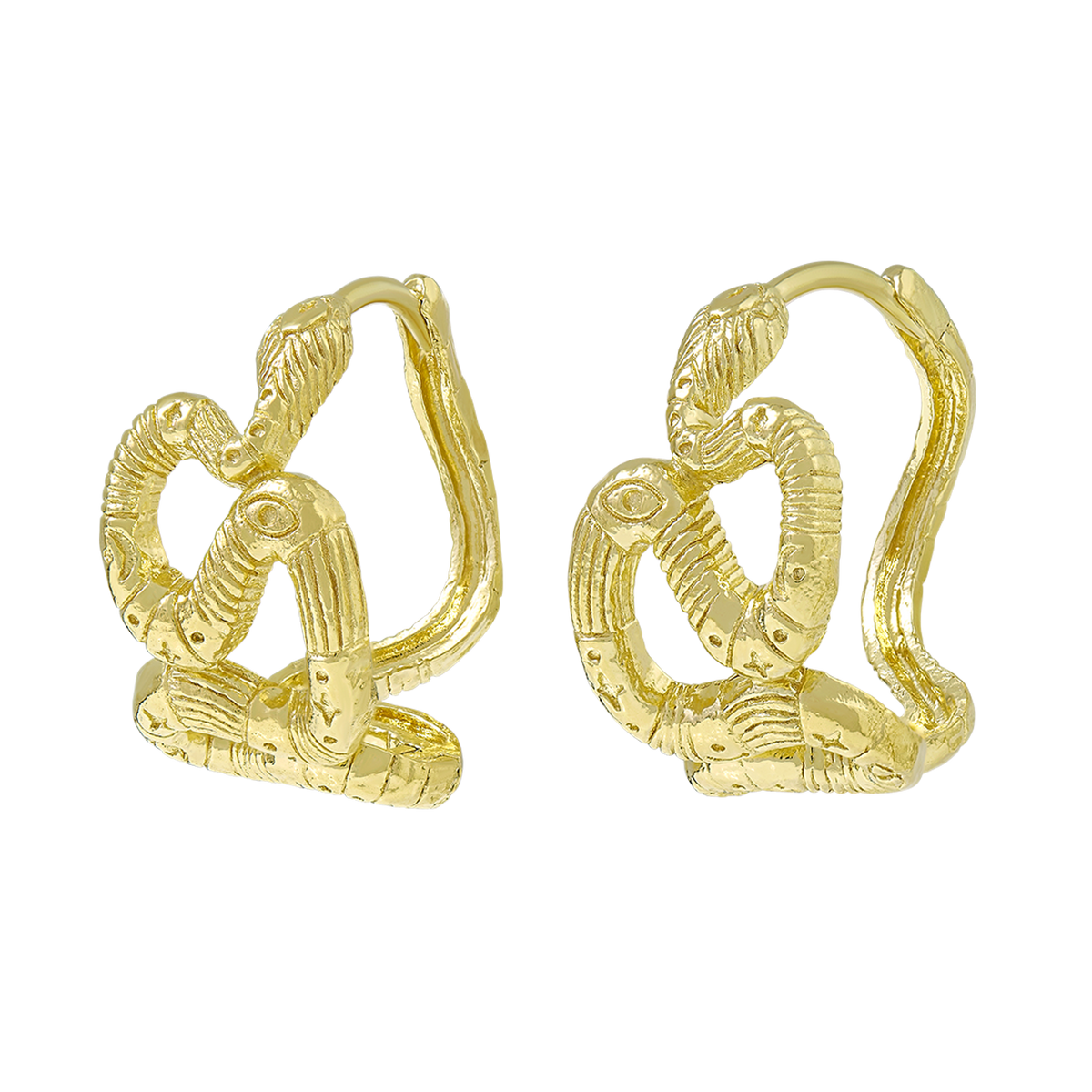 Lunara Coil Serpent Huggies Gold
