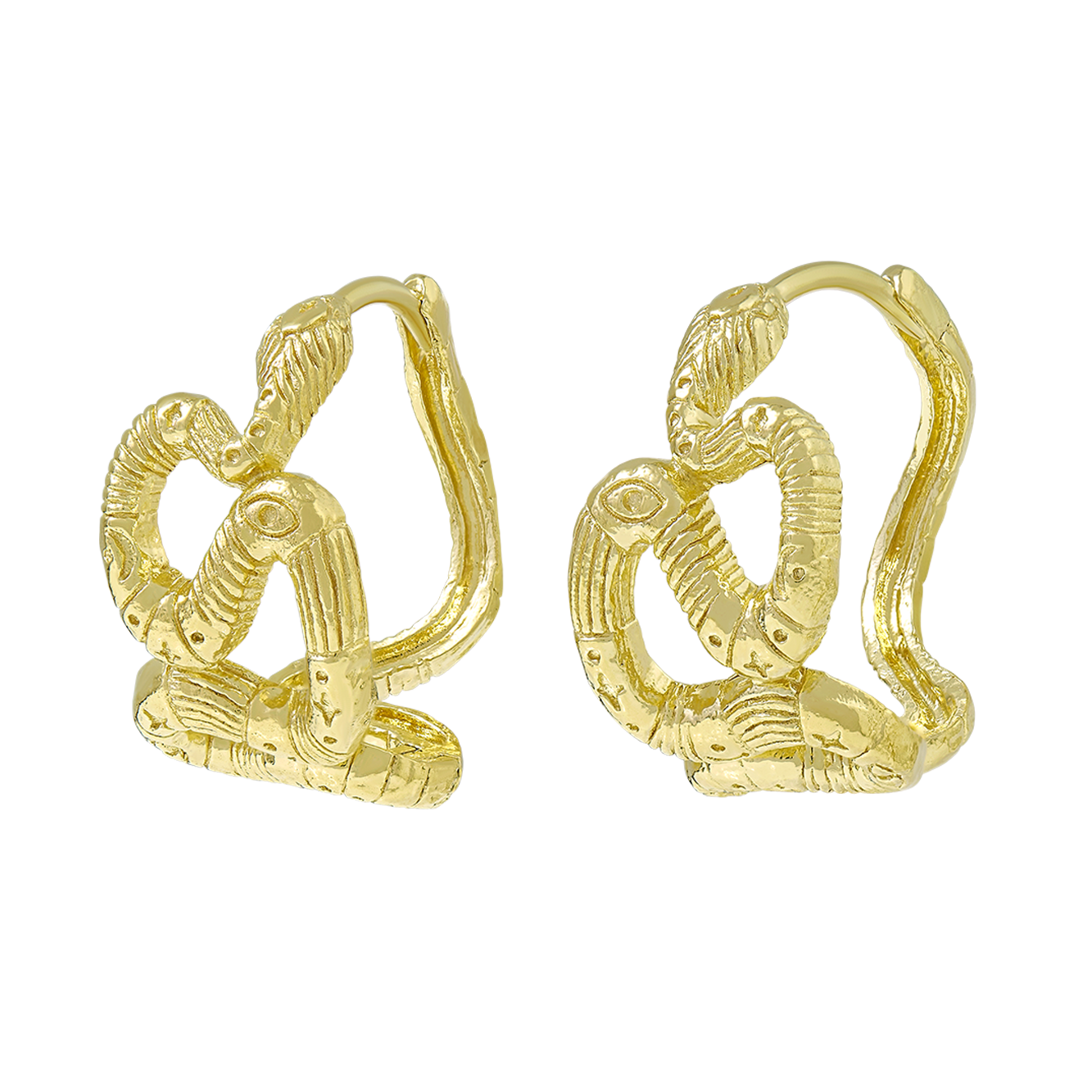 Lunara Coil Serpent Huggies Gold