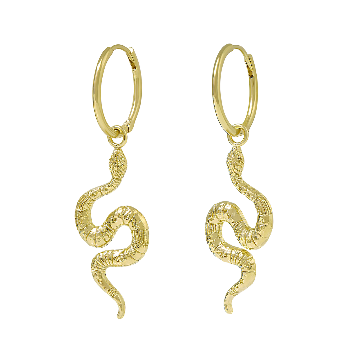 Lunara Serpent Huggies Gold