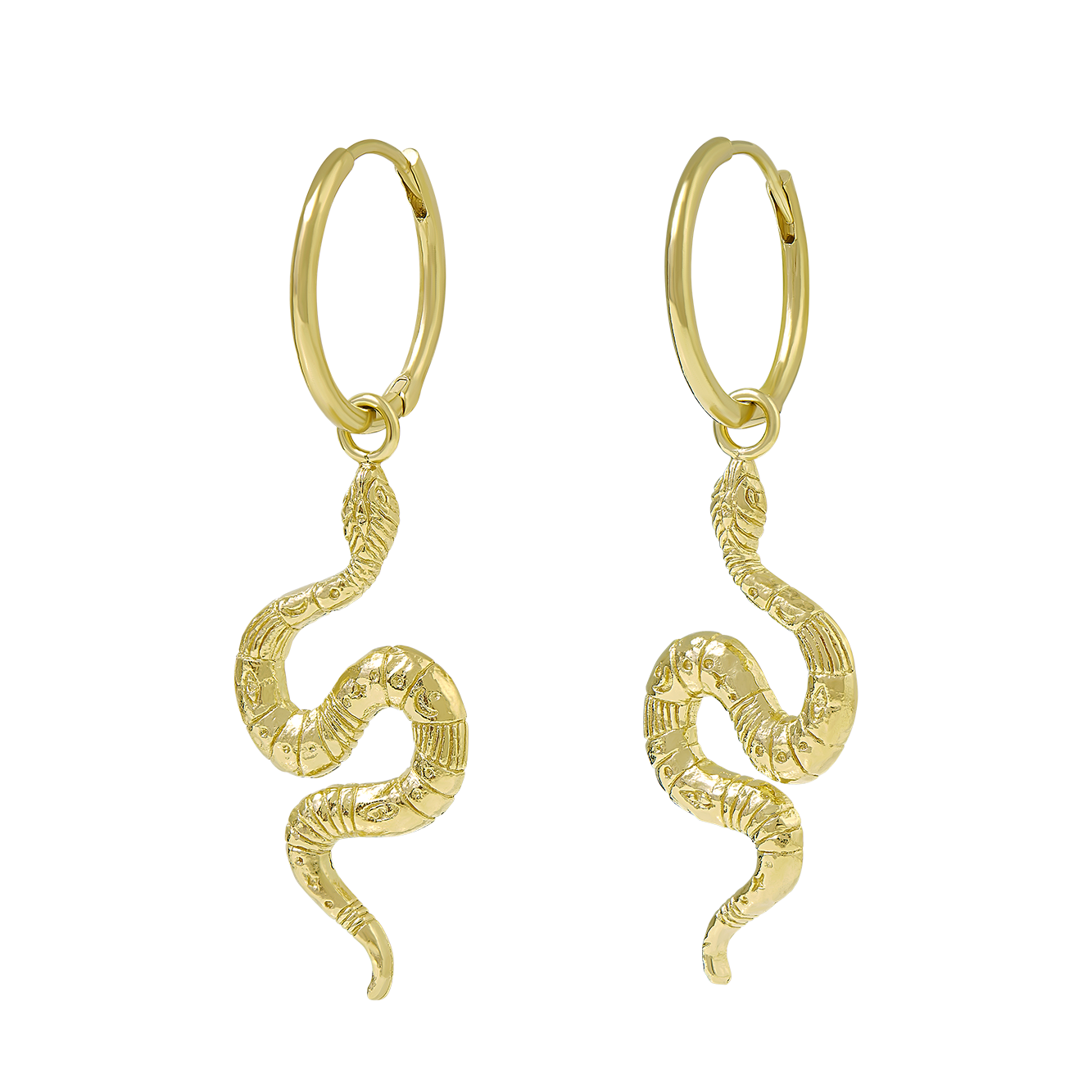 Lunara Serpent Huggies Gold