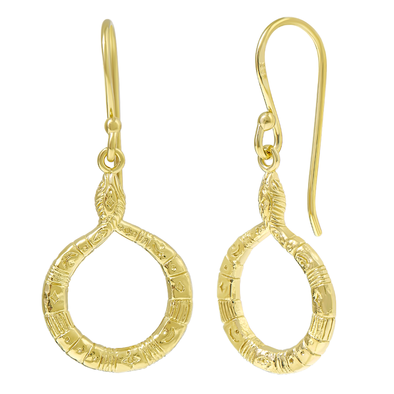 Lunara Serpent Earrings Gold