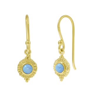 Veya Azure Opal Drop Earrings Gold