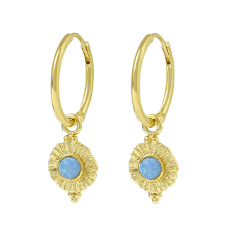 Veya Azure Opal Huggies Gold