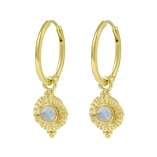 Veya Moonstone Huggies Gold