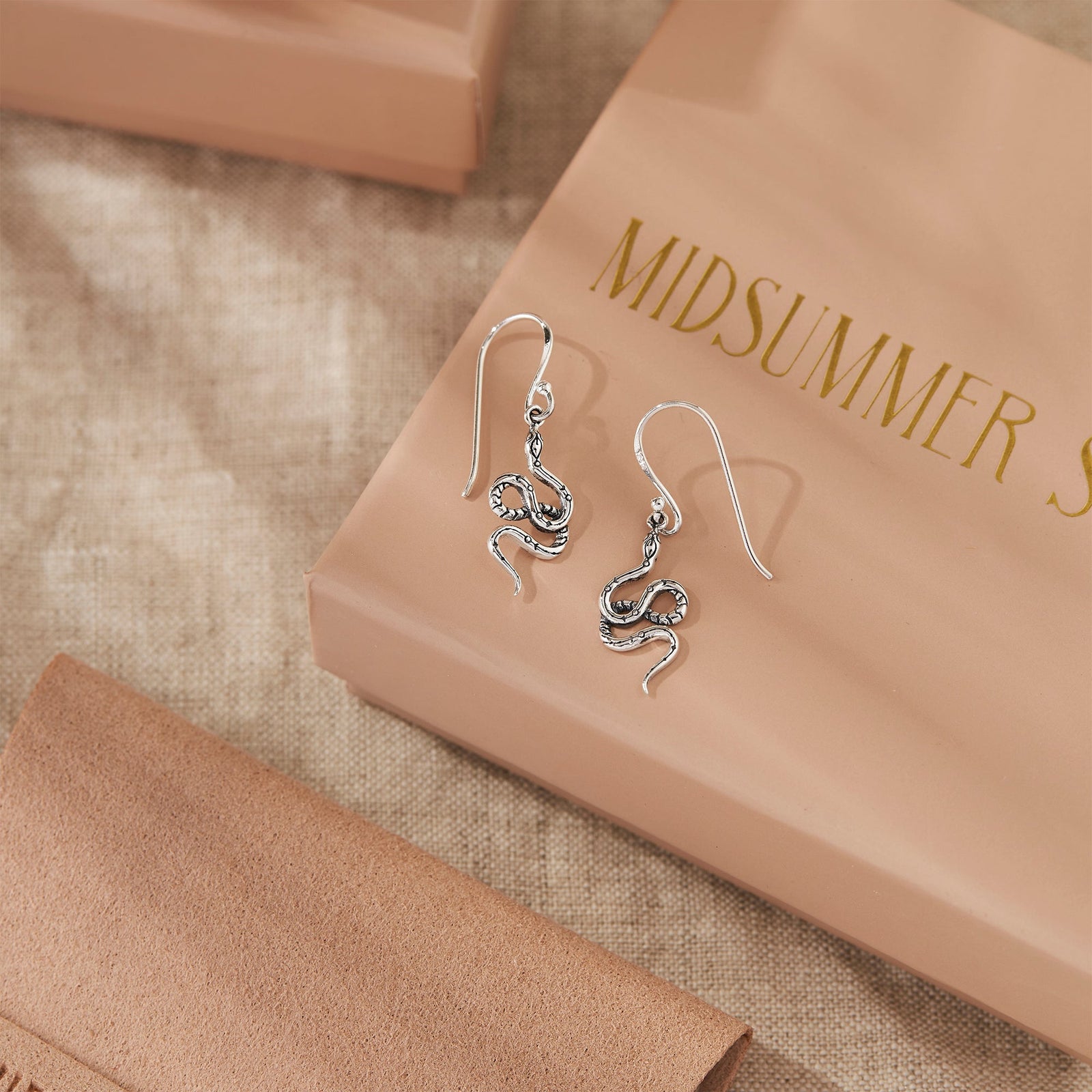 Lunara Serpent Drop Earrings