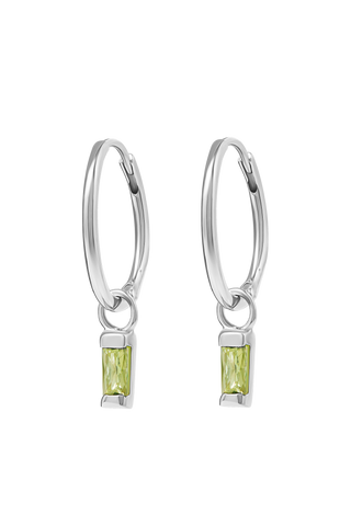 Lumen Droplet Peridot Huggies