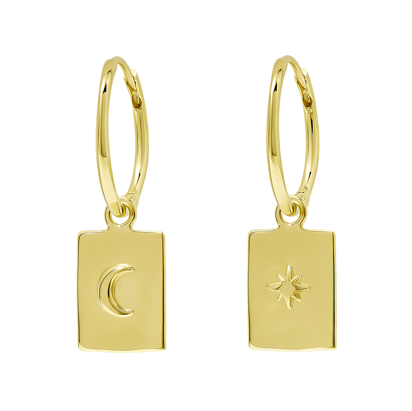 Celestial Medallion Huggies Gold