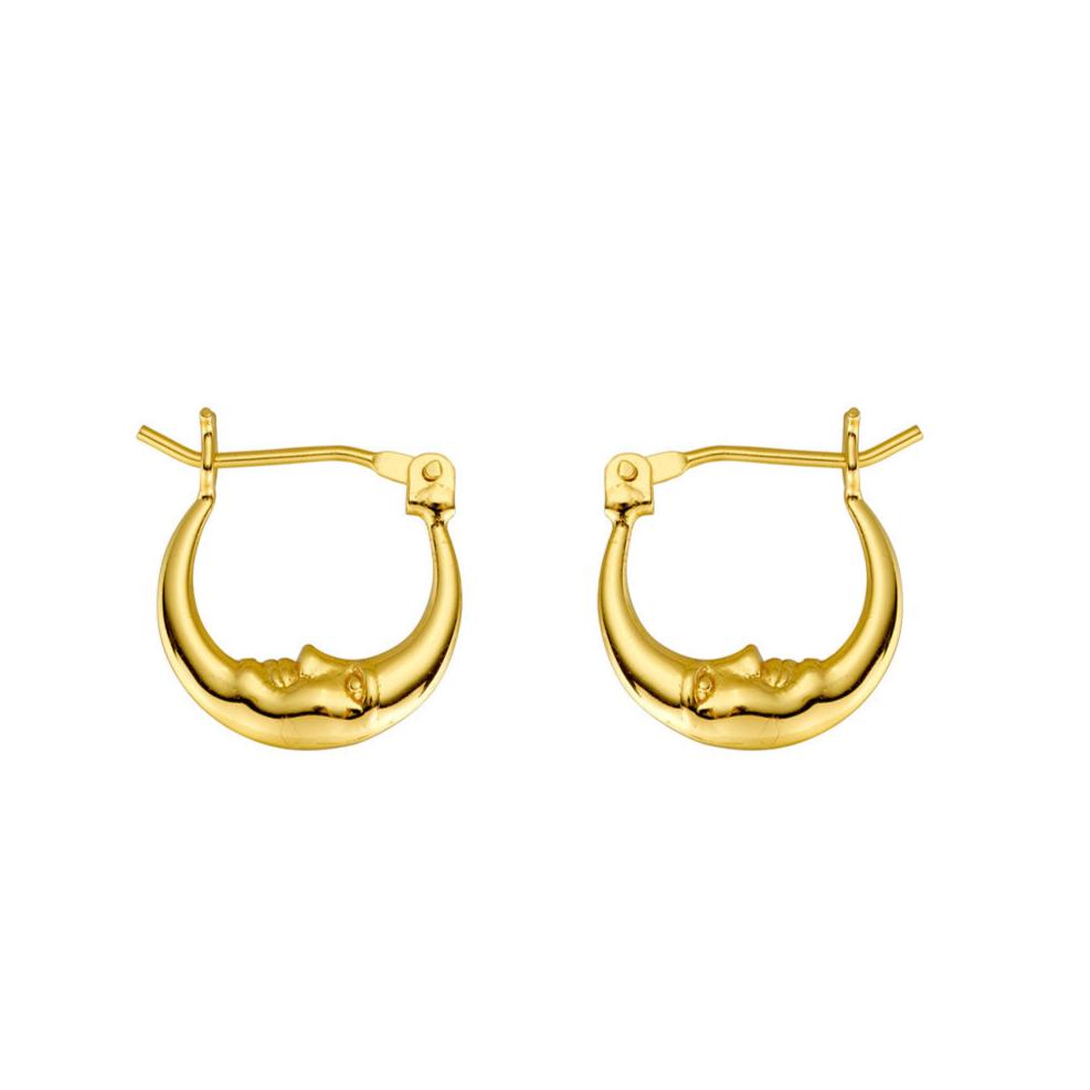 Sleepy Moon Hoops Gold