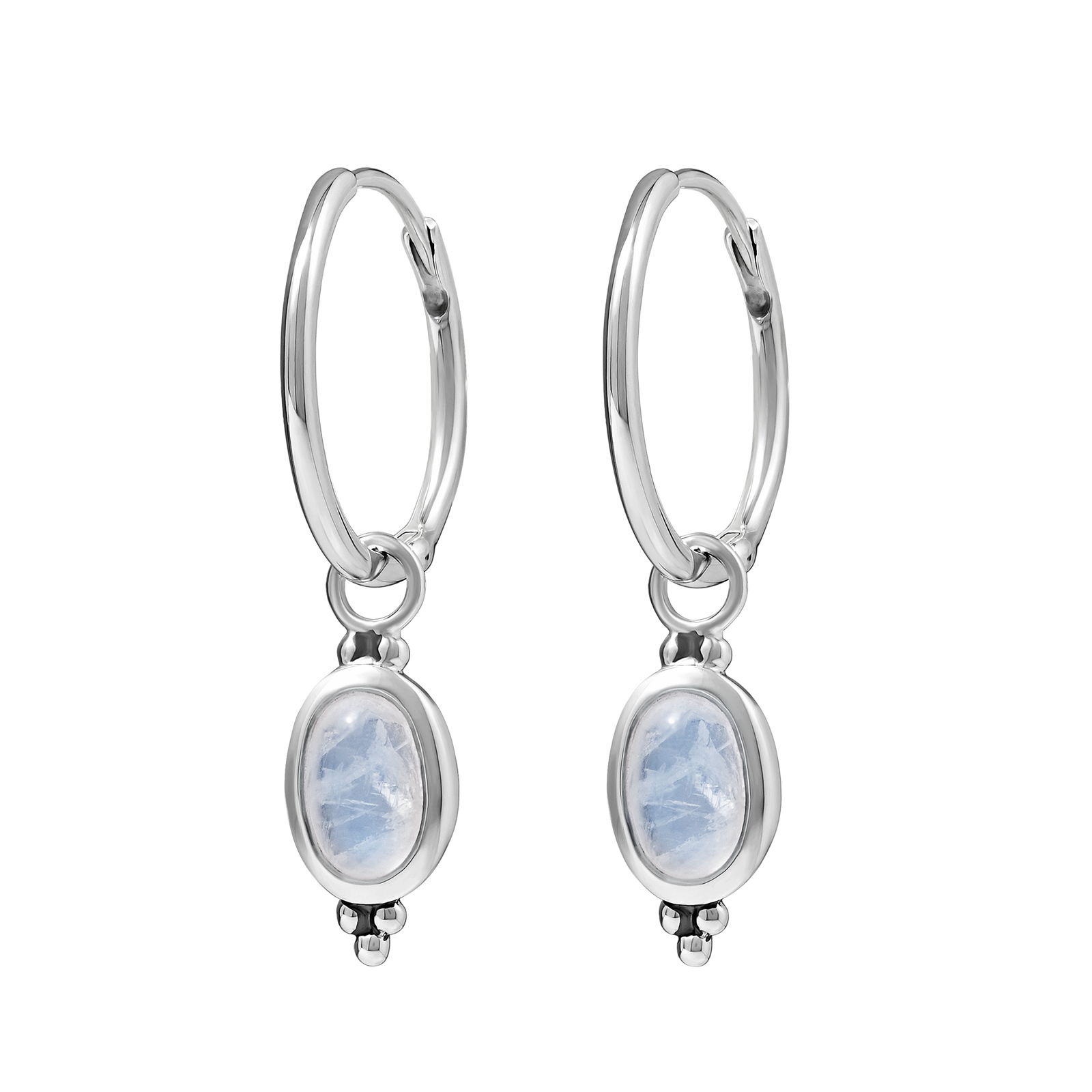 Moon Song Moonstone Huggie