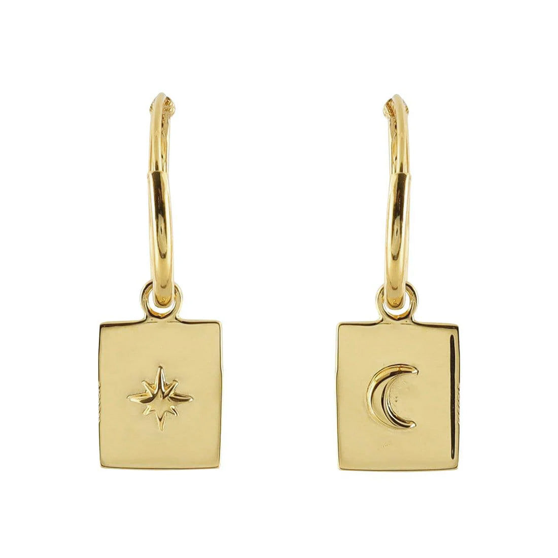 Celestial Medallion Sleepers 14K Gold