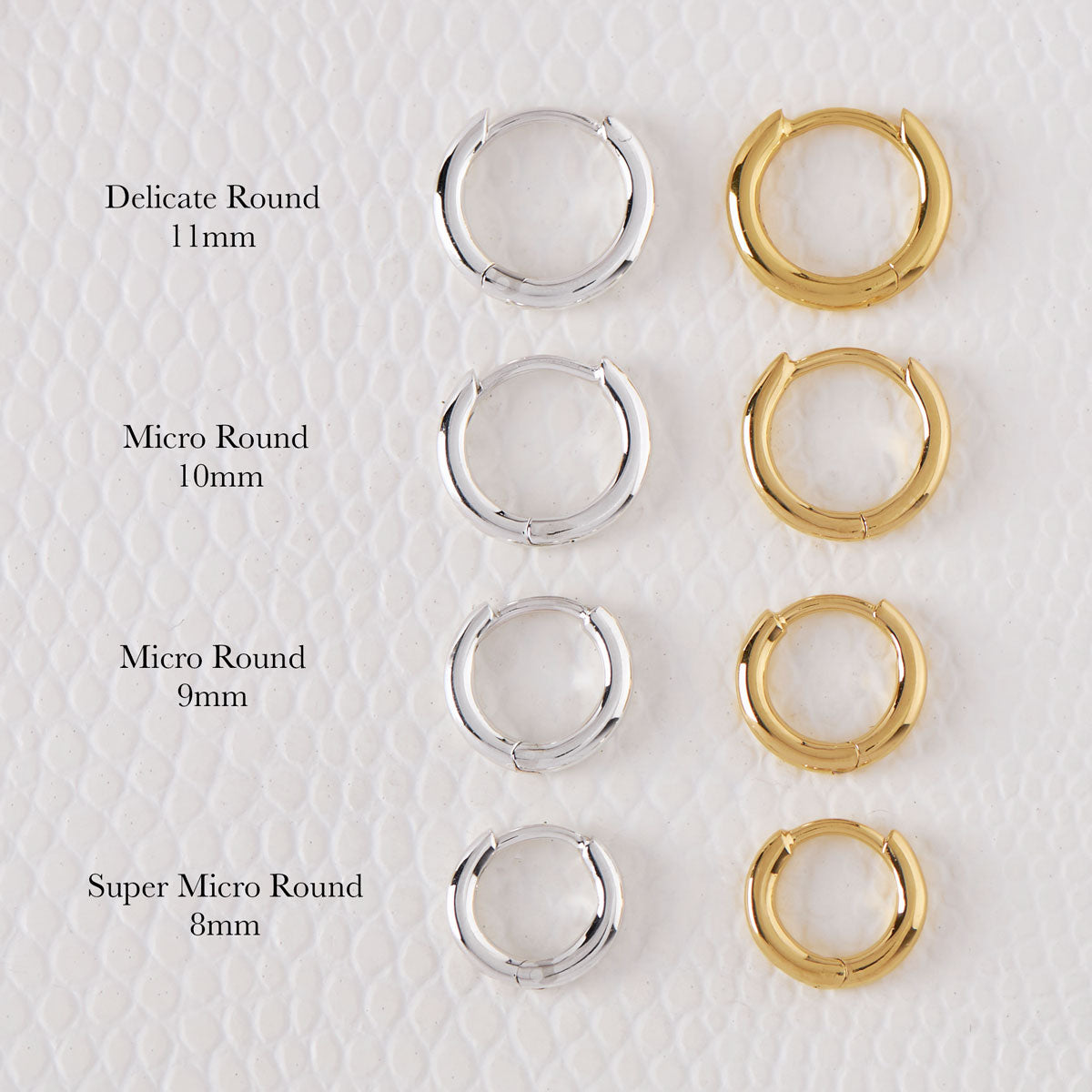 Micro Round Huggie 10mm 18K Gold