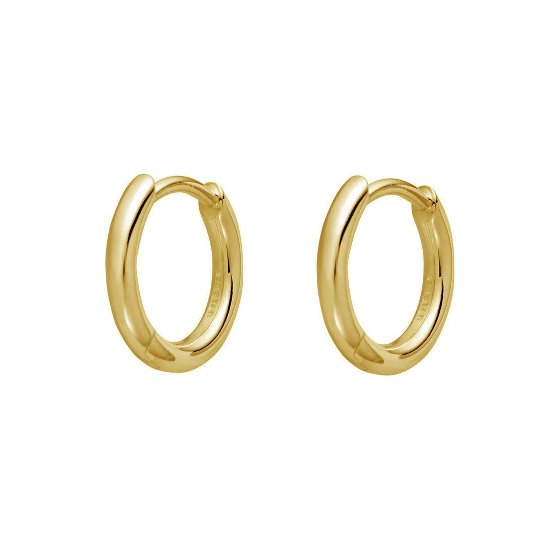 Delicate Round Huggies 14K Gold