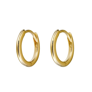 Micro Round Huggie 10mm 14K Gold