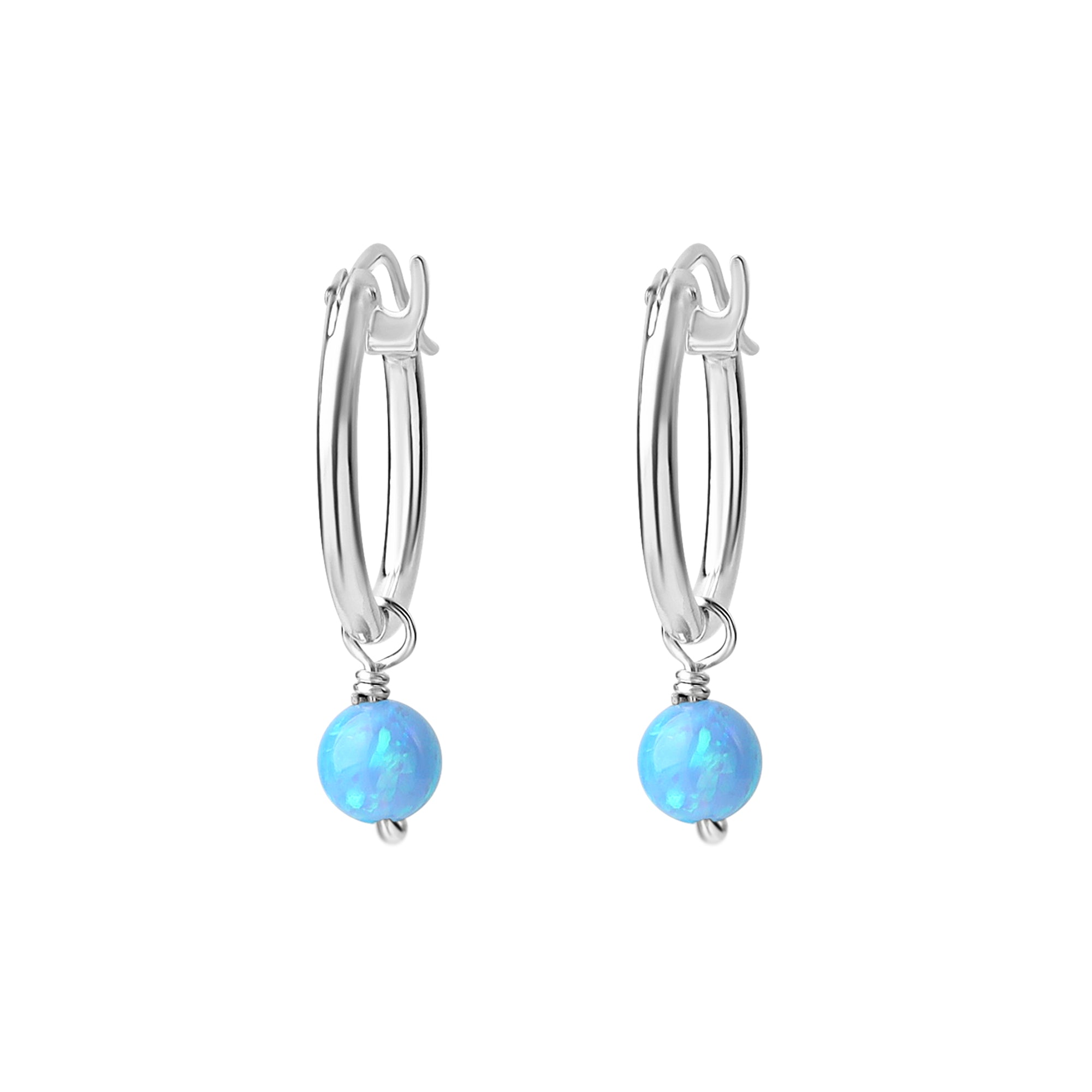 Dainty Opal Hoops