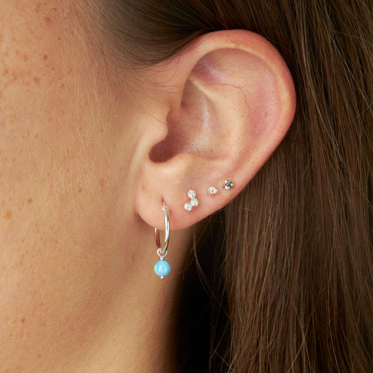 Dainty Opal Hoops