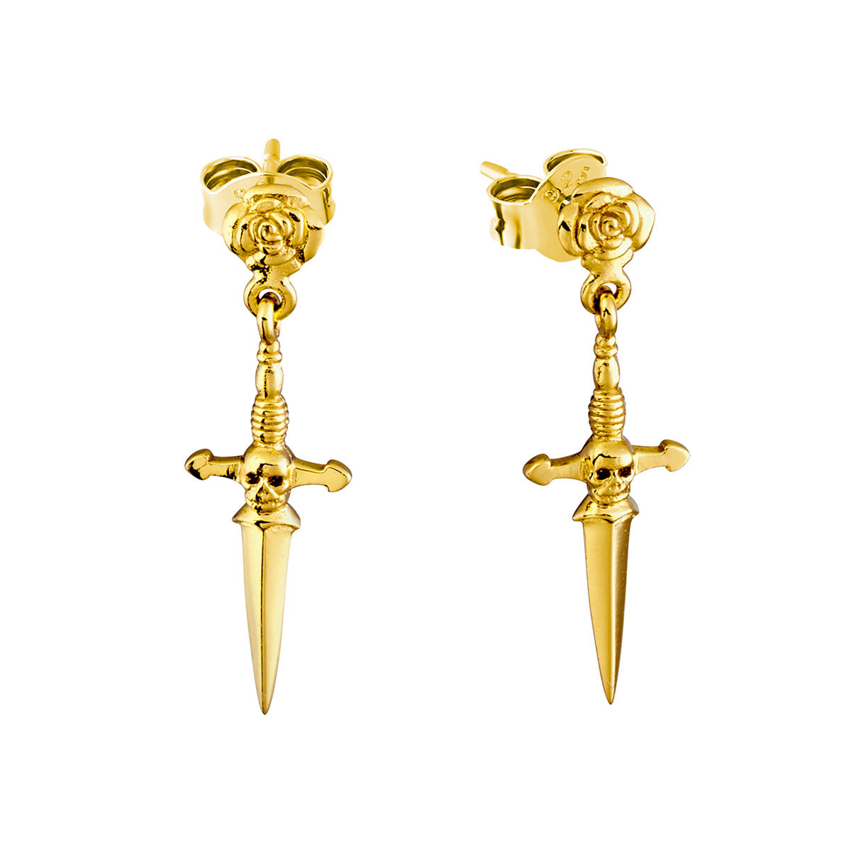 Fallen Dagger Earrings Gold