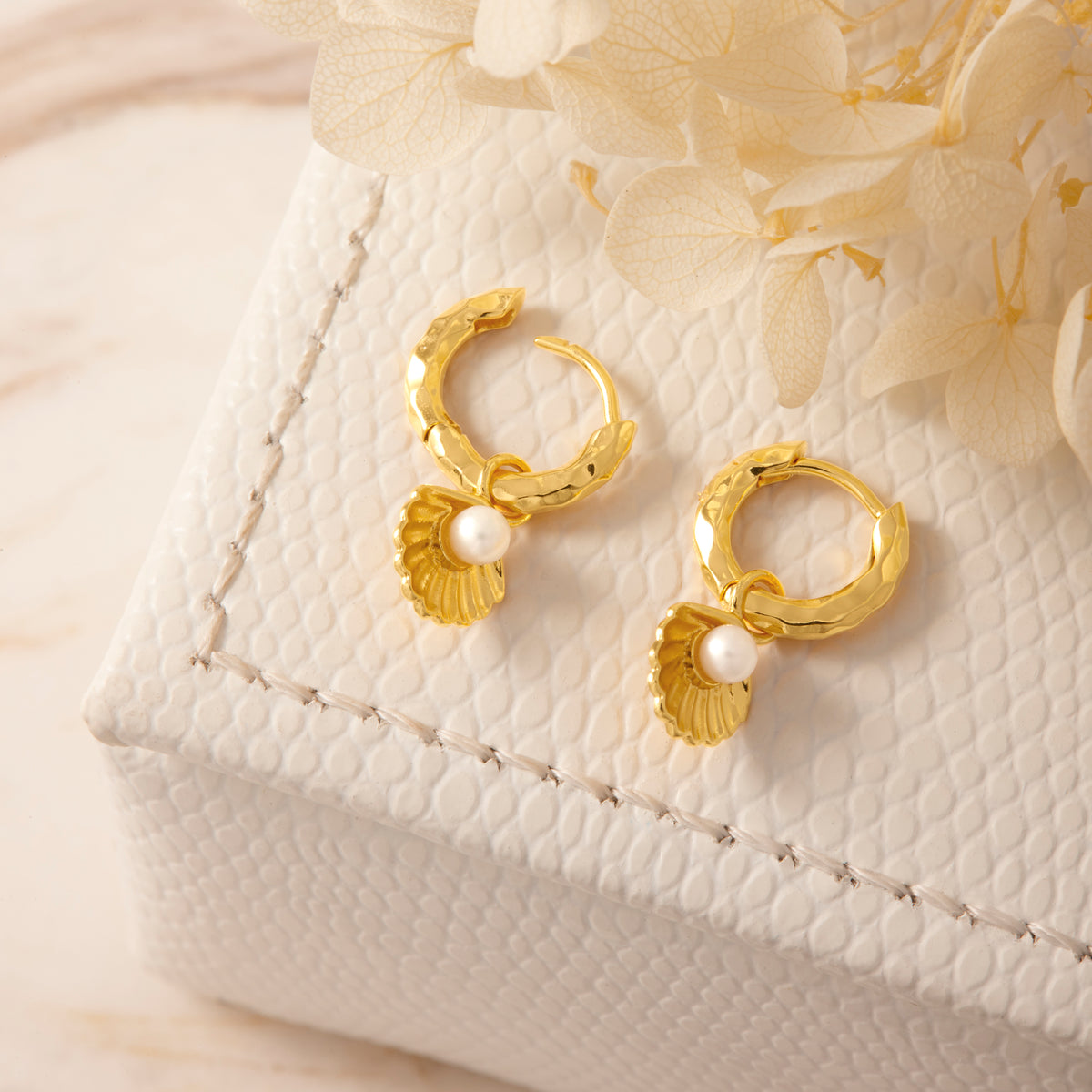 Seaside Ethereal Gold Huggies