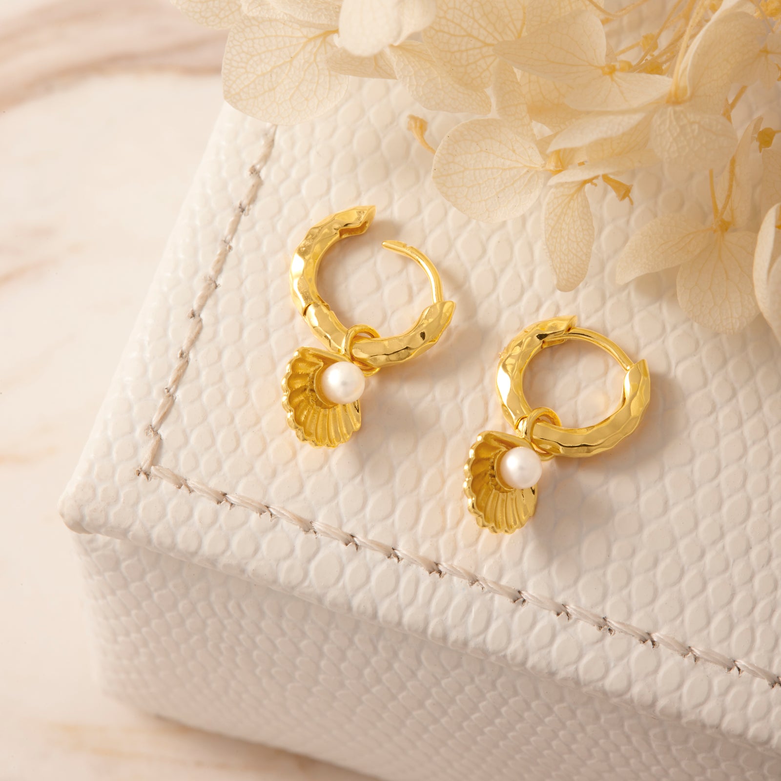 Seaside Ethereal Gold Huggies