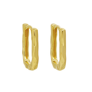 Delicate Eternity Textured Huggies Small Gold