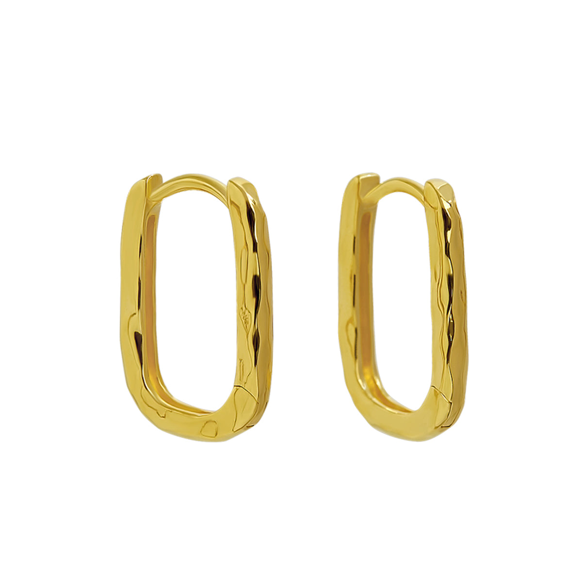 Medium Eternity Textured Huggies Gold