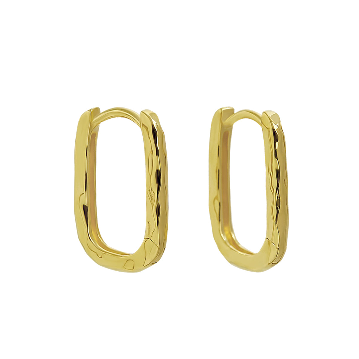 Medium Eternity Textured Huggies Gold