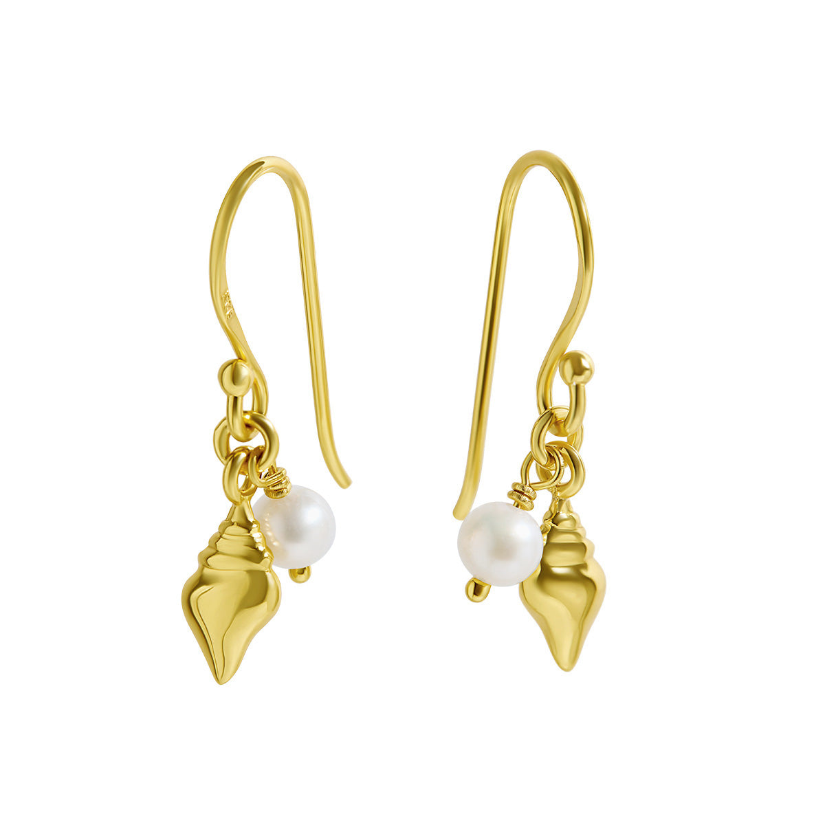 Ethereal Conch Earrings Gold