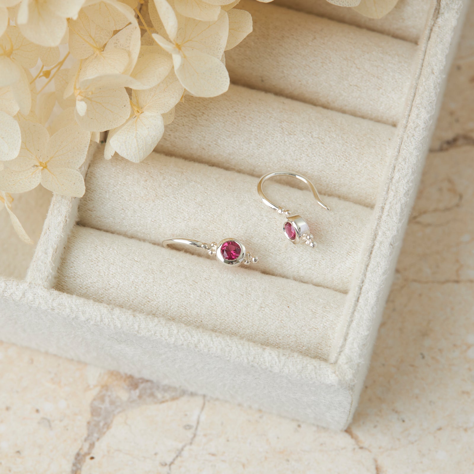 Glisten Ruby Earrings